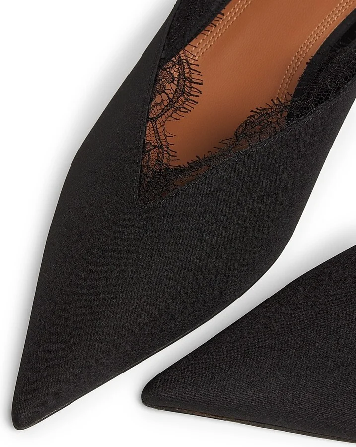 Women's Irena 40MM Crepe de Chine Slingbacks - Black - Size 5 - Image 5