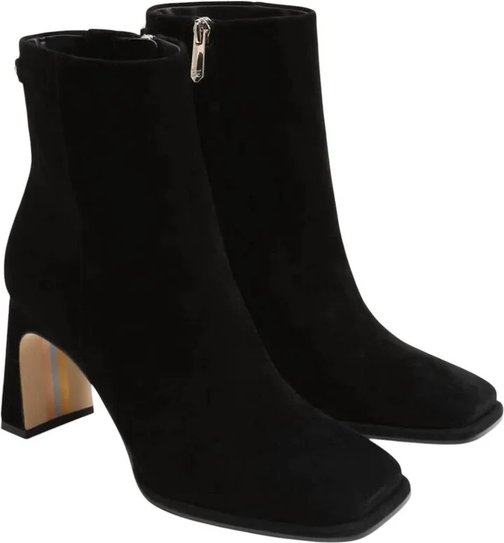 Women's Irie Square Toe Ankle Bootie In Black Suede