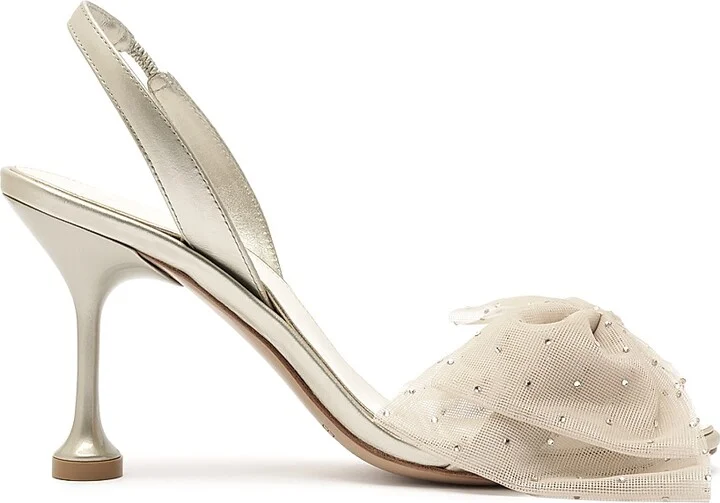 Women's Isabelle 85MM Crystals Bridal Sandals - Brut - Size 5.5