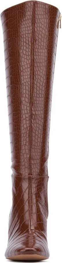 Women's Isabelle Croc Embossed Knee-High Boots Dress Boots - Image 4