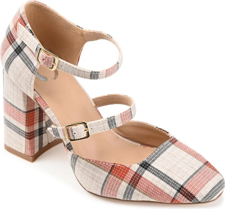 Womens Isadorah Mary Jane Mid Block Heel Square Toe Pumps