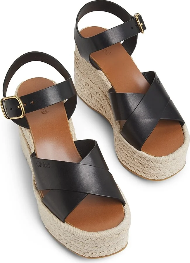 Women's Isla Leather Wedge Sandals - Ginger Brown - Size 6 - Image 8