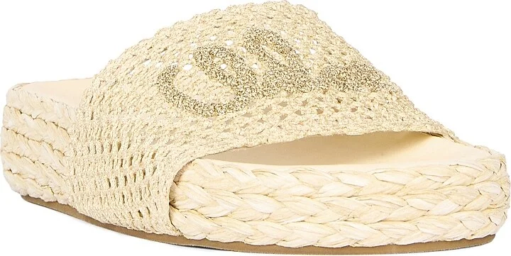 Women's Isla Logo Espadrille Sandals - Natural Brown - Size 6 - Image 2