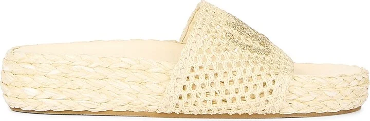 Women's Isla Logo Espadrille Sandals - Natural Brown - Size 6