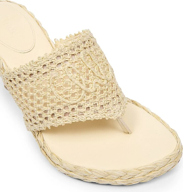 Women's Isla Woven Thong Sandals - Black - Size 5 - Image 9