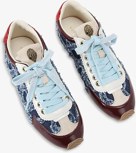 Womens Islington Eagle Denim and Leather Low-Top Trainers Eur 36 / 3 Uk Women - Image 2