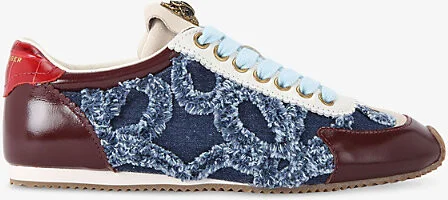 Womens Islington Eagle Denim and Leather Low-Top Trainers Eur 36 / 3 Uk Women