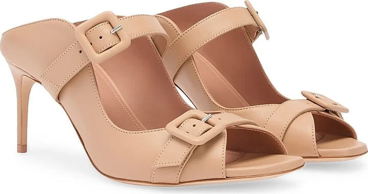 Women's Isobel 70MM Leather Sandals - Buff - Size 11 - Image 2