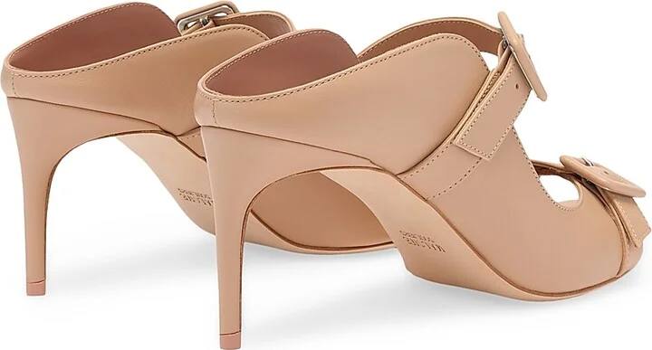 Women's Isobel 70MM Leather Sandals - Buff - Size 11 - Image 3
