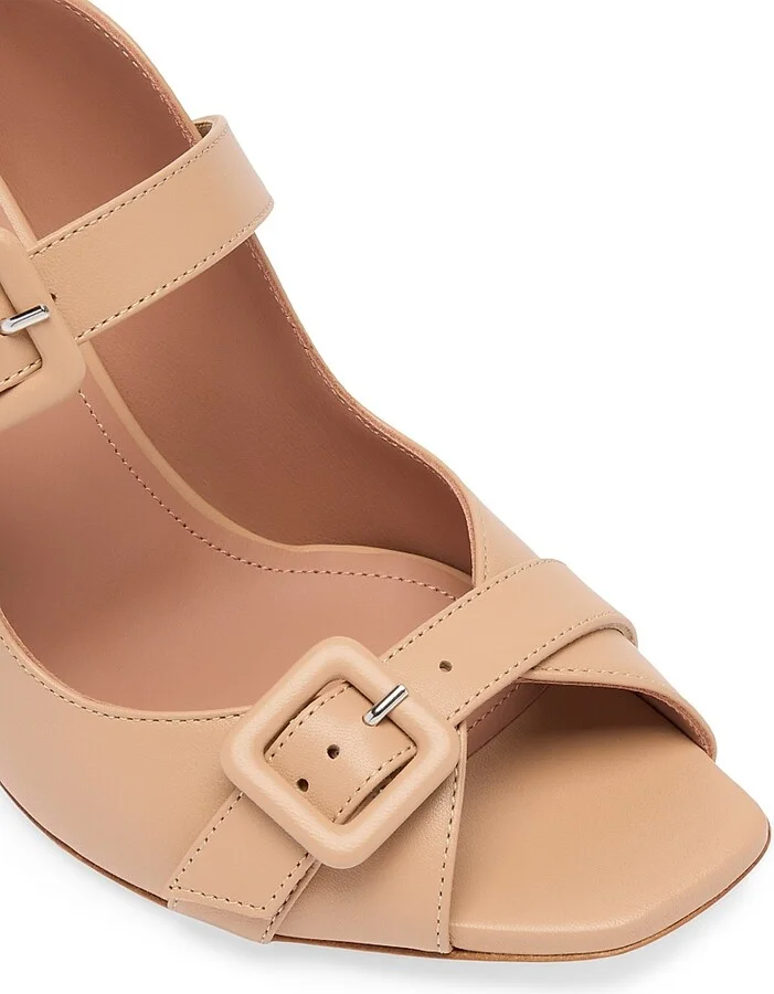 Women's Isobel 70MM Leather Sandals - Buff - Size 11 - Image 4