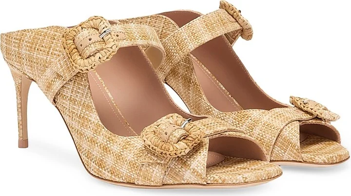 Women's Isobel 70MM Raffia Sandals - Legno - Size 11 - Image 2