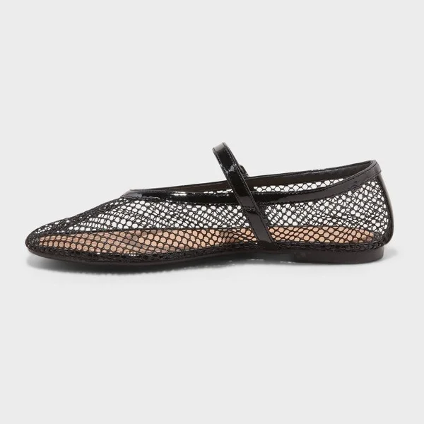 Women's Issa Mesh Mary Jane Ballet Flats with Memory Foam Insole - A New Day™ : Medium Width, Closed Almond Toe, Pull-On Style - Image 2