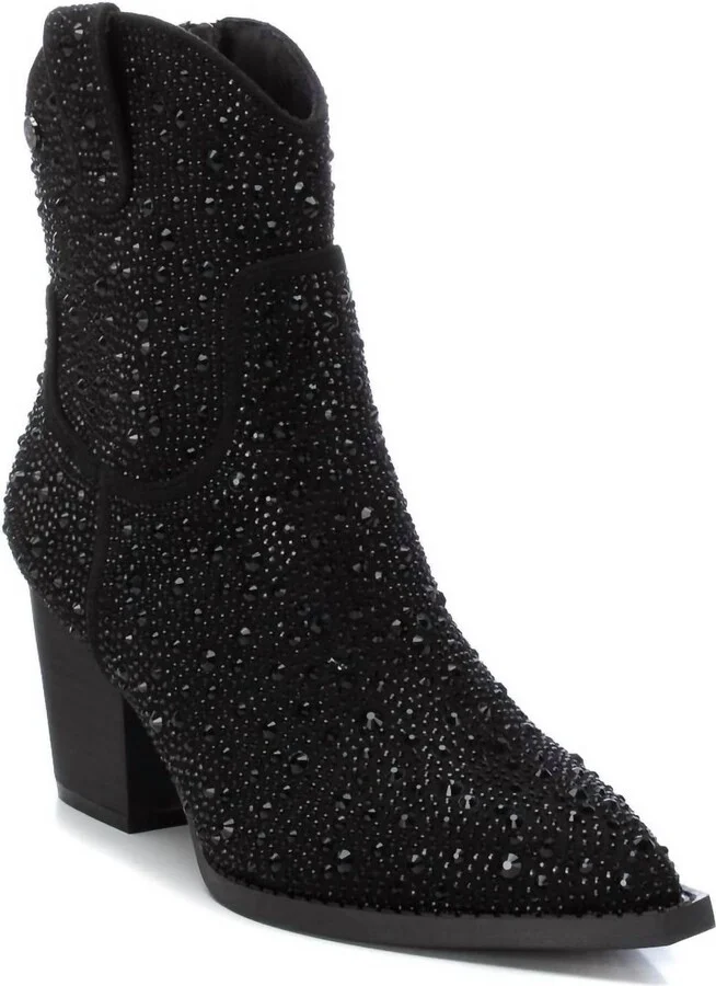 Women's Italian Western Booties In Black
