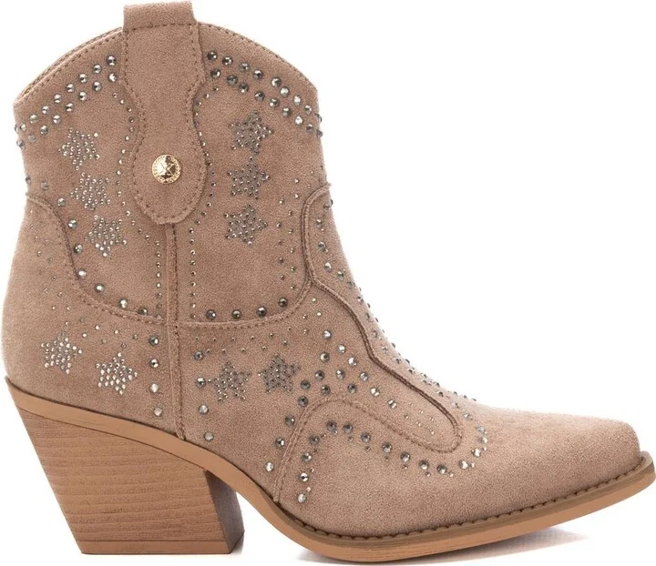 Women's Italian Western Suede Booties By XTI
