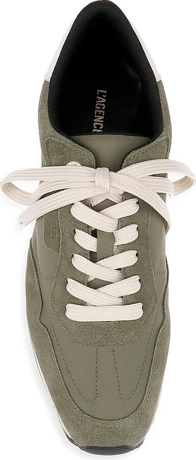 Women's Ivone Suede & Nylon Platform Sneakers - Khaki Suede - Size 5 - Image 5