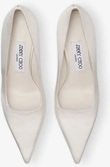 Womens Ivory Ixia 80 Satin Heeled Pumps Eur 40.5 / 7.5 Uk Women - Image 2