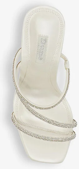 Womens Ivory-Leather Bridal Moonbeam Leather Wedge Mules Eur 37 / 4 Uk Women - Image 2
