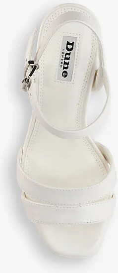 Womens Ivory-Leather Madewithlove Cross-Strap Platform Leather Heeled Sandals Eur 39 / 6 Uk Women - Image 2