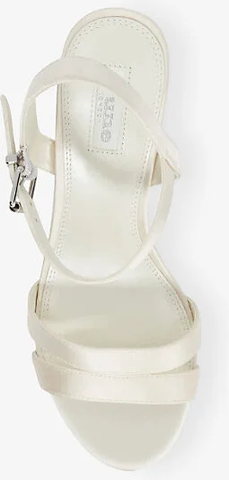 Womens Ivory Satin Gemateria Satin Heeled Sandal Eur 39.5 / 6.5 Uk Women - Image 2