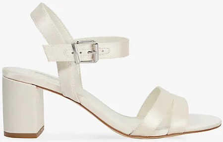 Womens Ivory Satin Gemateria Satin Heeled Sandal Eur 39.5 / 6.5 Uk Women