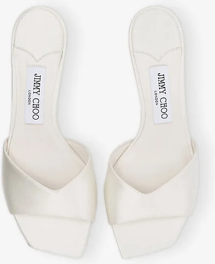 Womens Ivory Skye 70 Single-Strap Leather Heeled Mules 10 - Image 2