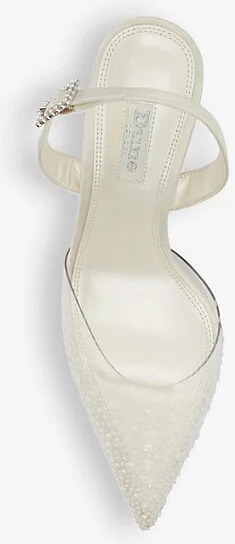 Womens Ivory-Synthetic Bridal Divinely PVC Slingback Courts Eur 40 / 7 Uk Women - Image 2
