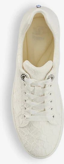 Womens Ivory-Synthetic Bridal Embraced Woven Low-Top Trainers Eur 38/5 Uk Women - Image 2