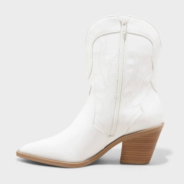 Women's Jacey Western Ankle Boots - Universal Thread™ : Pointed Toe, Zipper Closure, Cushioned Insole, Medium Width - Image 2