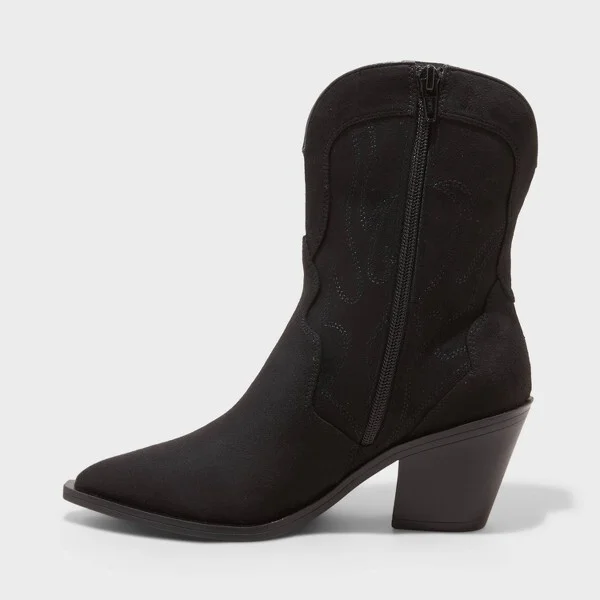 Women's Jacey Western Ankle Boots - Universal Thread™ : Pointed Toe, Zipper Closure, Cushioned Insole, Medium Width - Image 3