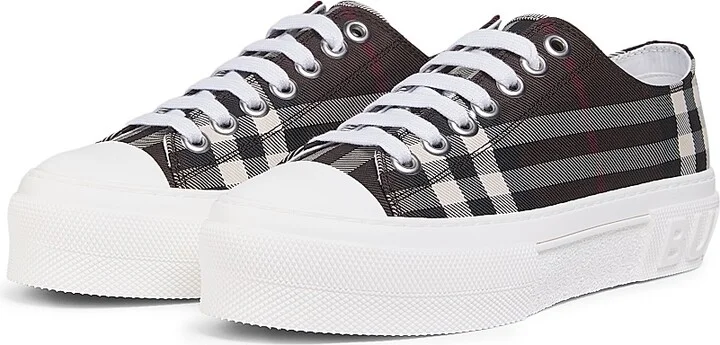 Women's Jack Check Tennis Sneakers - Mahogany Check - Size 5 - Image 2