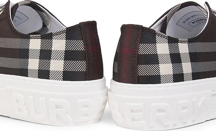 Women's Jack Check Tennis Sneakers - Mahogany Check - Size 5 - Image 5