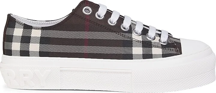 Women's Jack Check Tennis Sneakers - Mahogany Check - Size 5