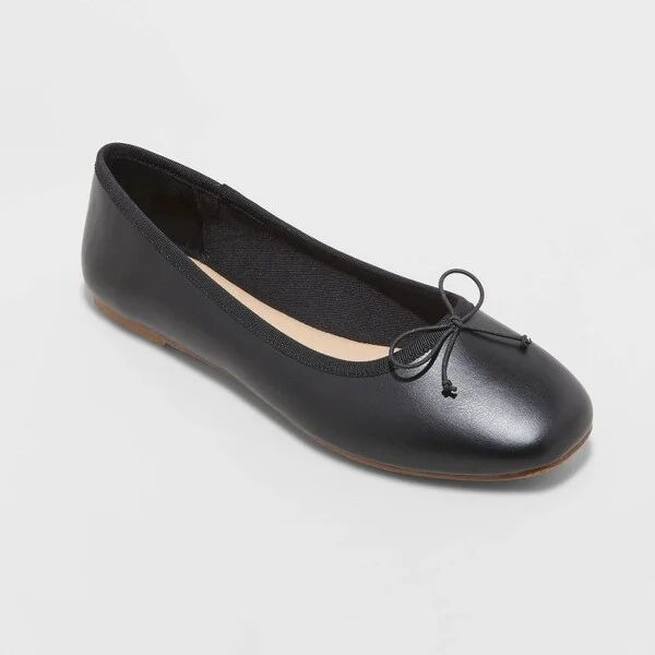 Women's Jackie Ballet Flats with Memory Foam Insole - A New Day™ : Cushioned Footbed, Slip On