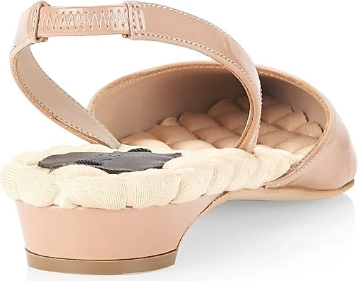 Women's Jackie Vegan Patent Leather Slingback Flats - Blush - Size 6 - Image 3