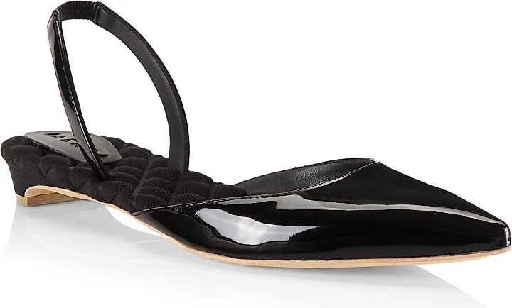 Women's Jackie Vegan Patent Leather Slingback Flats - Blush - Size 6 - Image 7
