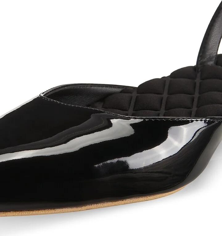 Women's Jackie Vegan Patent Leather Slingback Flats - Blush - Size 6 - Image 11