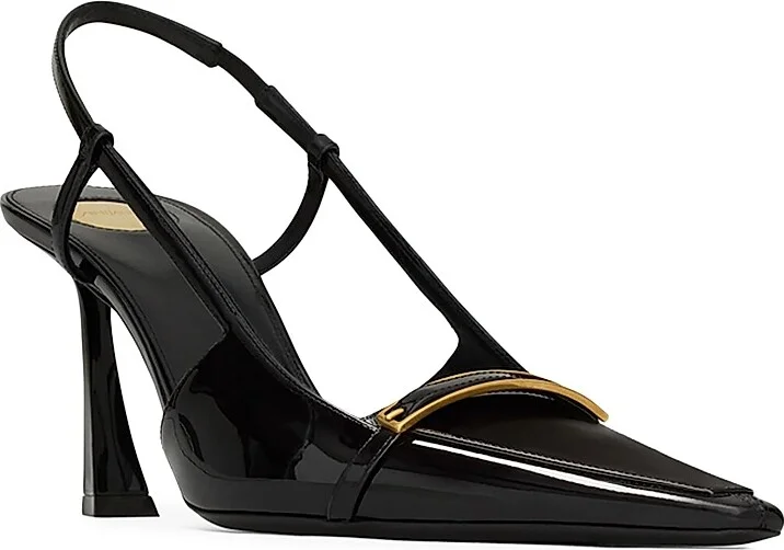 Women's Jacqueline Slingback Pumps in Patent Leather - Black - Size 5 - Image 2