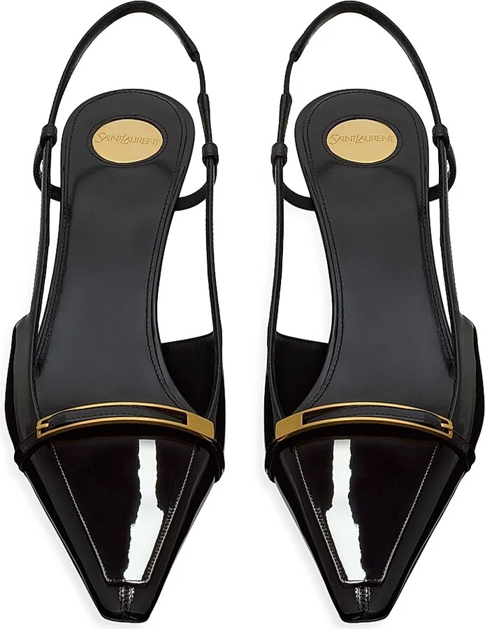 Women's Jacqueline Slingback Pumps in Patent Leather - Black - Size 5 - Image 3