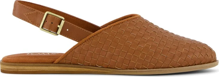 Womens Jade Slingback Flat Amber Basketweave