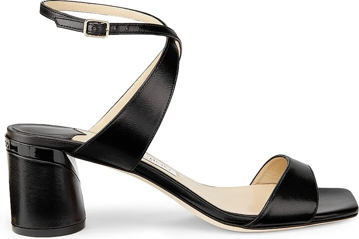 Women's Jago 60MM Leather Sandals - Black - Size 6