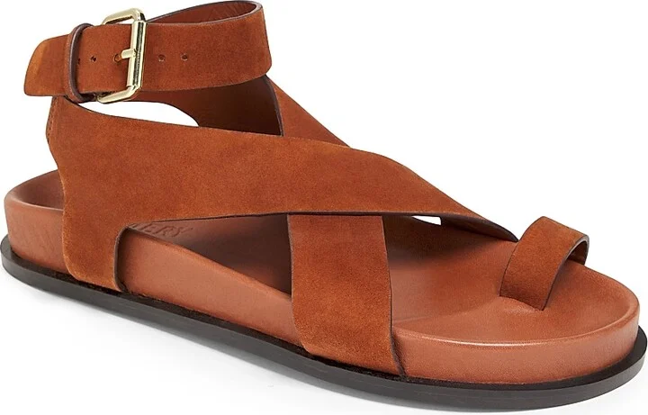 Women's Jalen Buckled Suede Ankle-Wrap Sandals - Sienna - Size 5 - Image 2