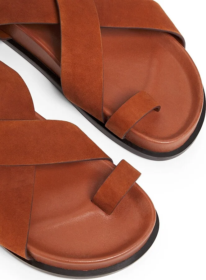 Women's Jalen Buckled Suede Ankle-Wrap Sandals - Sienna - Size 5 - Image 4