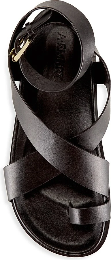 Women's Jalen Leather Ankle-Wrap Sandals - Black - Size 5 - Image 5