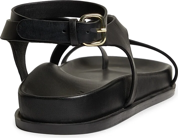 Women's Jalen Slim Leather Sandals - Black - Size 5 - Image 3