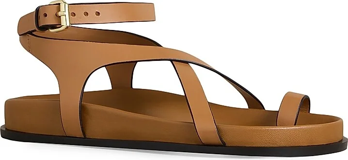 Women's Jalen Slim Leather Sandals - Black - Size 5 - Image 7