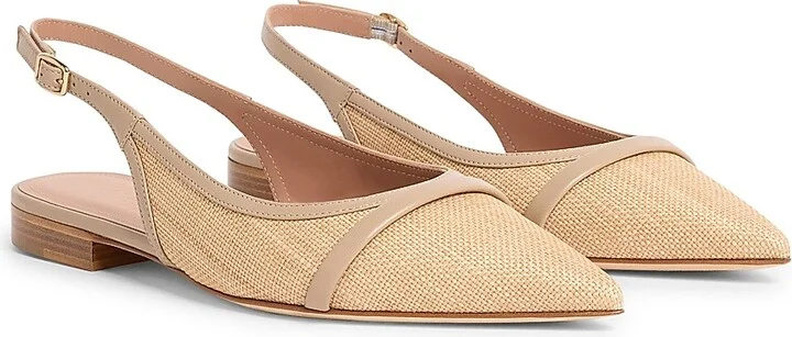 Women's Jama Raffia Slingback Flats - Lino Mushroom - Size 6.5 - Image 2