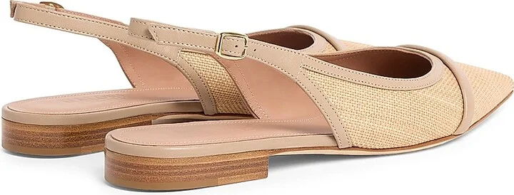 Women's Jama Raffia Slingback Flats - Lino Mushroom - Size 6.5 - Image 3