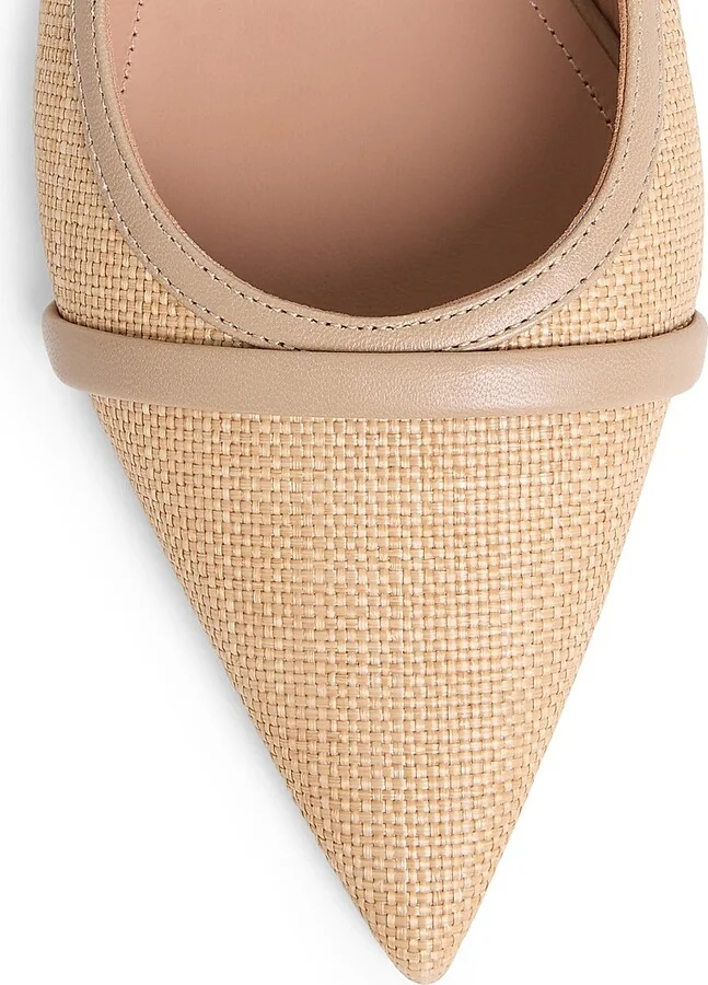 Women's Jama Raffia Slingback Flats - Lino Mushroom - Size 6.5 - Image 4