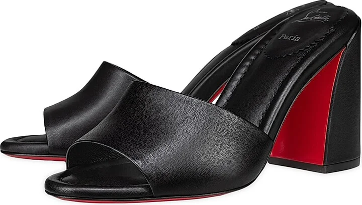 Women's Jane 85MM Leather Mules - Black - Size 6.5 - Image 2