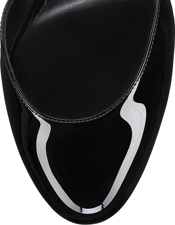 Women's Jane Patent Leather 85MM Pumps - Black - Size 6 - Image 4